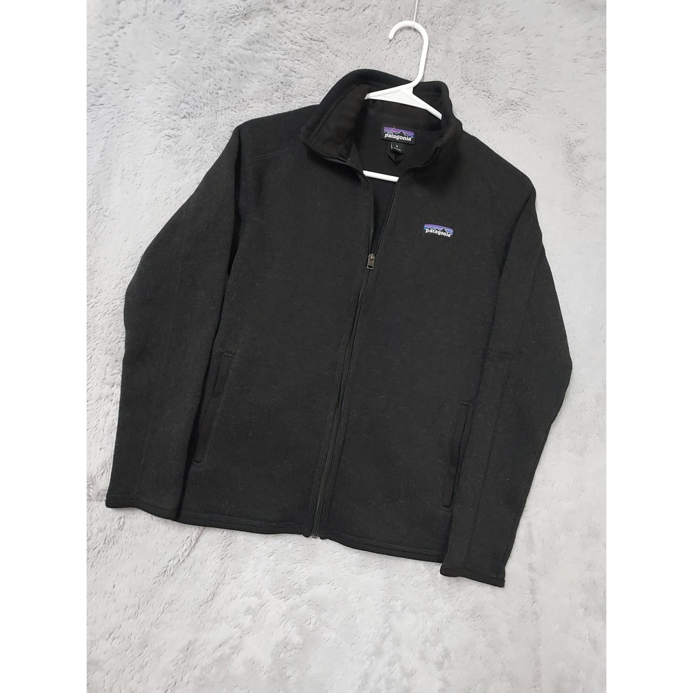 Patagonia Better Sweater Fleece Jacket Women Small Full Zip Zipped Pockets Black
